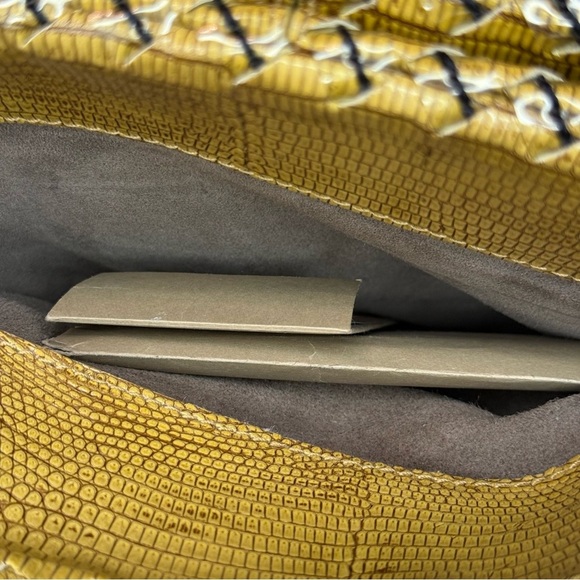 Bottega Veneta Lizard Shoulder Bag With Matching Compact Mirror One Size - Picture 9 of 15